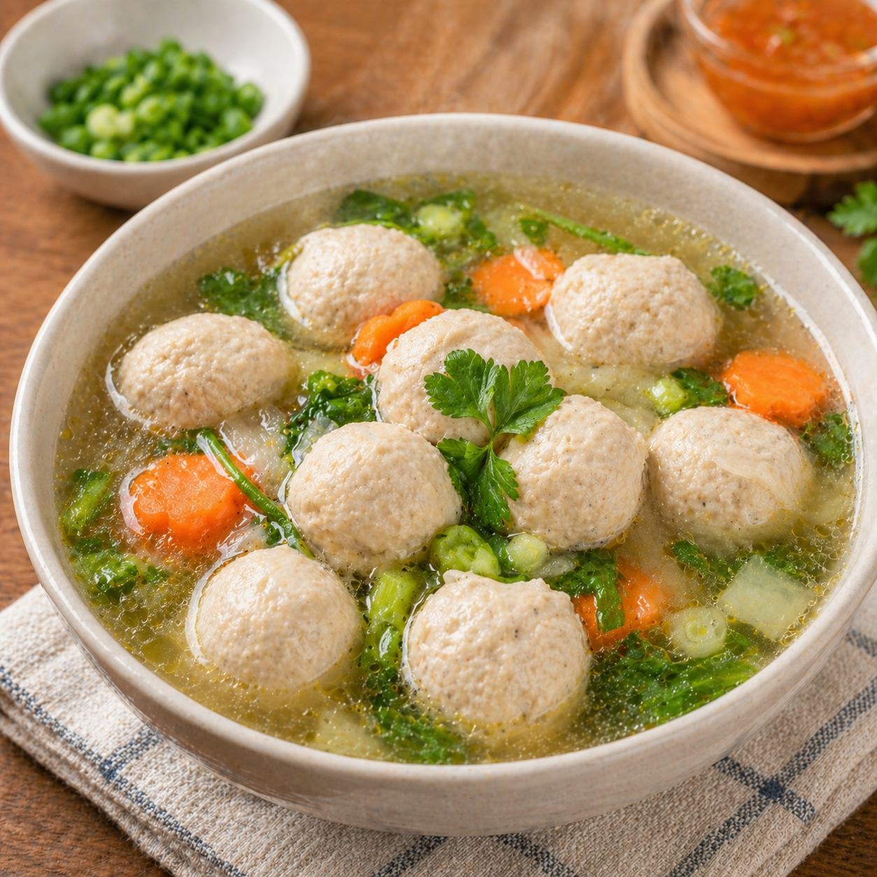 Soup Bola-Bola Ayam Kedai Tiga Nyonya
